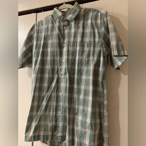 Boys + Arrows Blue and White Plaid Button Down Shirt